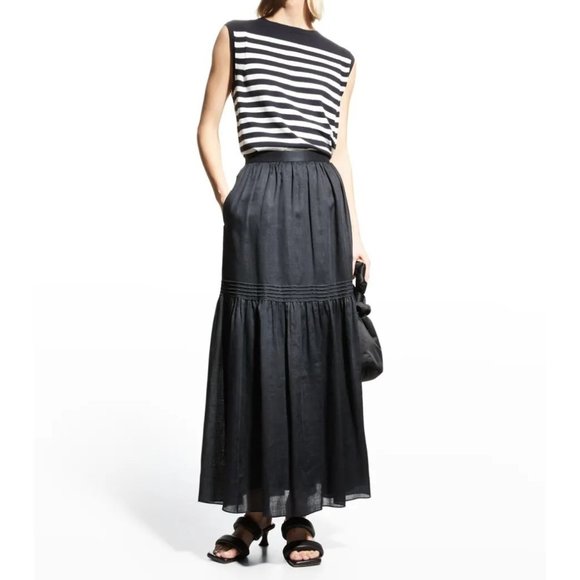 Lafayette 148 New York Lunetta Maxi Skirt in Black - NWT - Size 12 - Picture 1 of 7